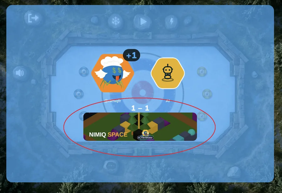 Sponsor banner under the score on a goal panel